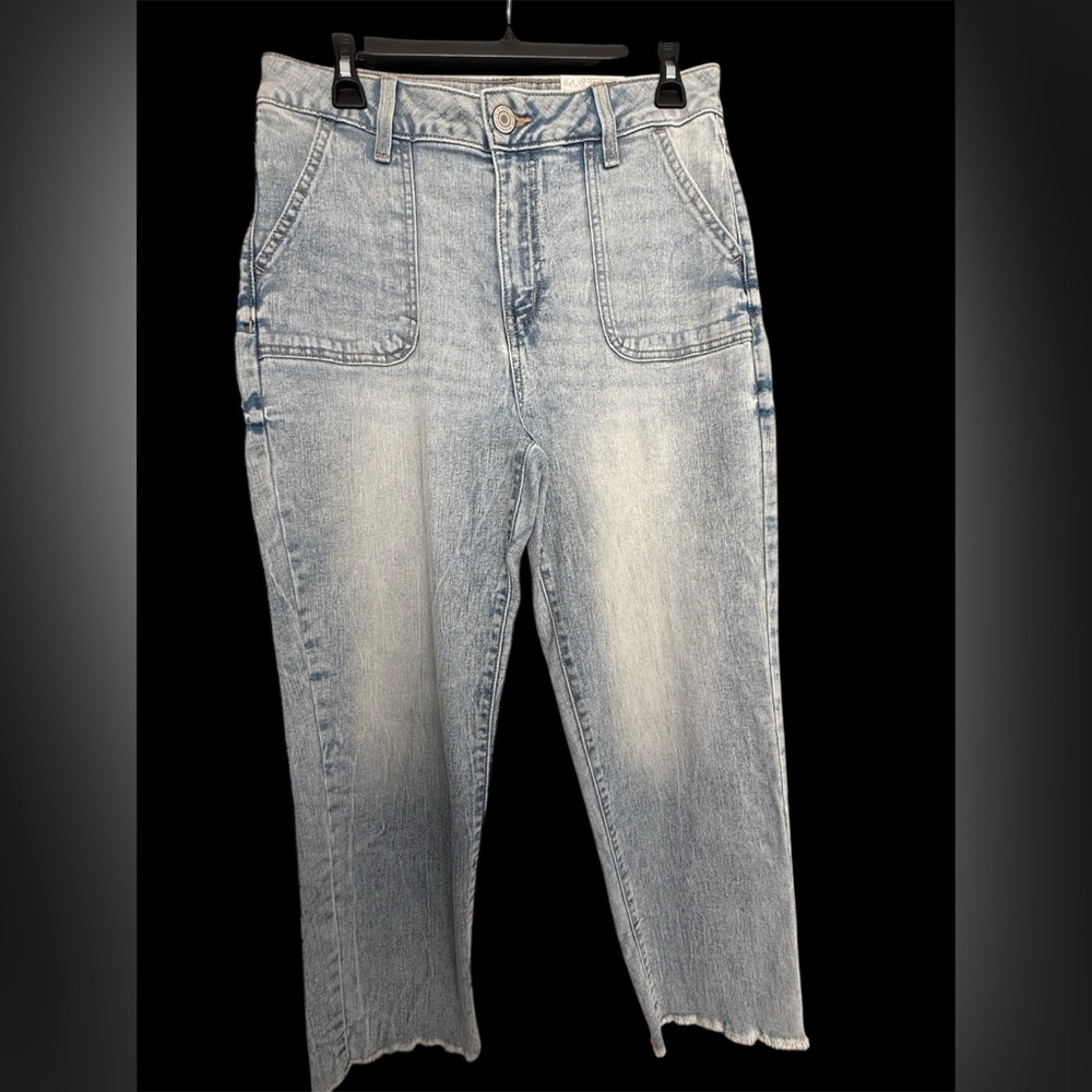 SO Blue High Rise Jeans with Vintage Faded Look